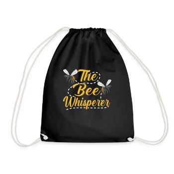 The Bee Whisperer Fun Pun For Beekeepers - Drawstring Bag - black - Front