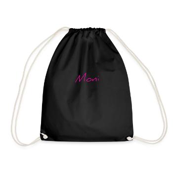 Moni Monika Name First Name Gifts - Drawstring Bag - black - Front