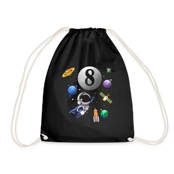 8ème anniversaire 8 ans astronaute spatial spatial - Sac de sport léger - noir - Devant