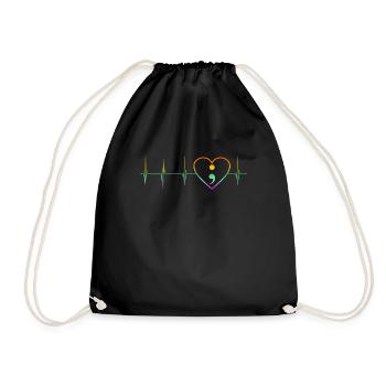 Show your support Mental Health - Drawstring Bag - black - Front