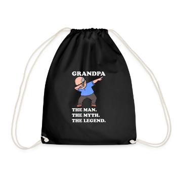 Grandpa The Man The Myth The Legend - Drawstring Bag - black - Front