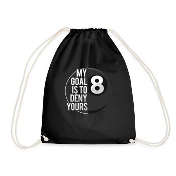 My Goal Is To Deny Yours 8 Ball Funny Piscine - Sac de sport léger - noir - Devant