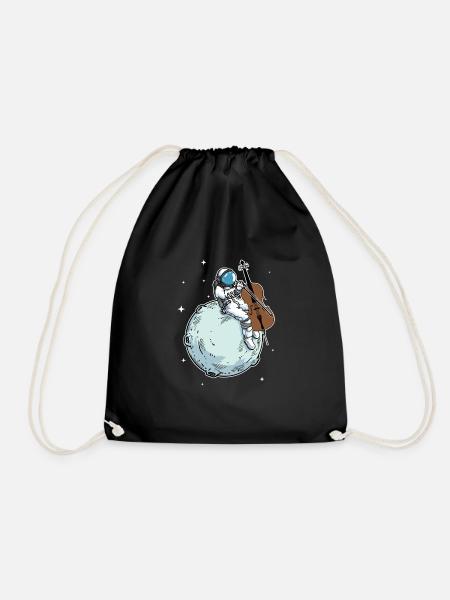 Astronaute Jouer violoncelle musique violoncelle amant - Sac de sport léger - noir