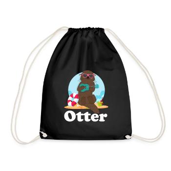 Loutres - Sac de sport léger - noir - Devant