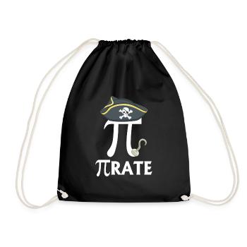 Lustige Pi Day Pirate - Turnbeutel - Schwarz - Vorne