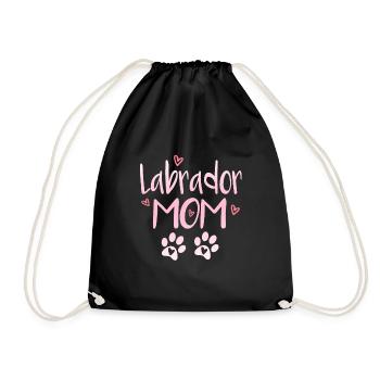 Labrador Mama - Drawstring Bag - black - Front
