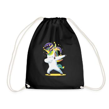 Dabbing Unicorn Mardi Gras Funny Girls Kids Dab - Sac de sport léger - noir - Devant