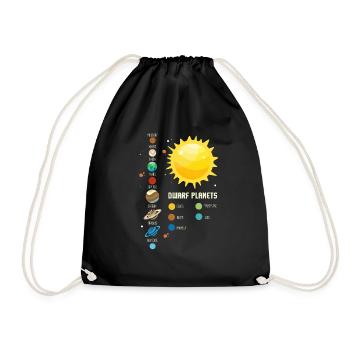 Solar System Kids and Adults Dwarf Planets Gift - Sac de sport léger - noir - Devant
