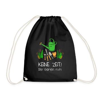 Gärtner keine Zeit, der Garten ruft! - Turnbeutel - Schwarz - Vorne