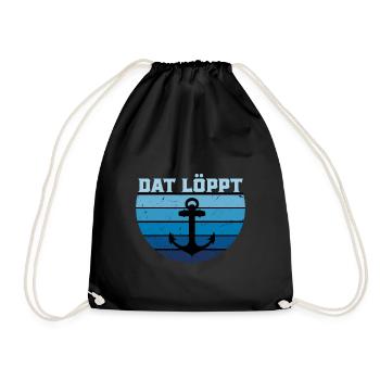 DAT LÖPPT DESIGN - Drawstring Bag - black - Front