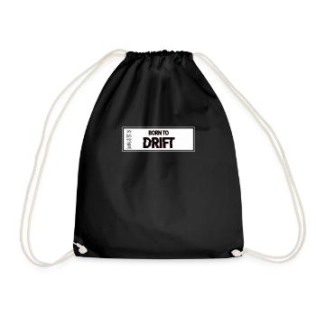 Drift Motorsport Auto Car Drift Drifting Fan - Drawstring Bag - black - Front