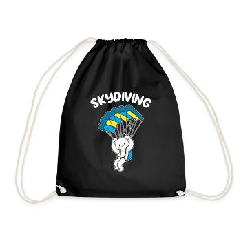 Skydiving chat parachutiste - Sac de sport léger - noir - Devant
