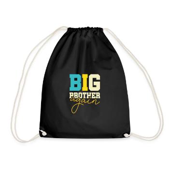 Big Brother Again For Boys Brothers Sibling - Drawstring Bag - black - Front