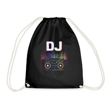 Dj musique amateur musique lecteur son cool drôle - Sac de sport léger - noir - Devant