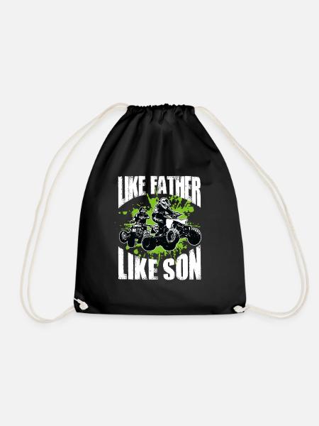 Coole Vater Und Sohn ATV Quad Bike Geschenkidee - Turnbeutel - Schwarz