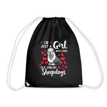 Old English Sheepdog Bobtail chien - Sac de sport léger - noir - Devant