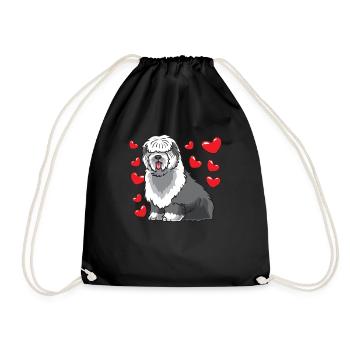 Old English Sheepdog Bobtail chien - Sac de sport léger - noir - Devant