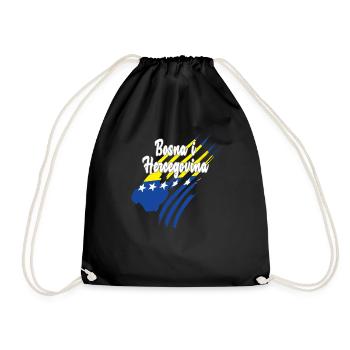 Bosna - Bosnia and Herzegovina - Drawstring Bag - black - Front