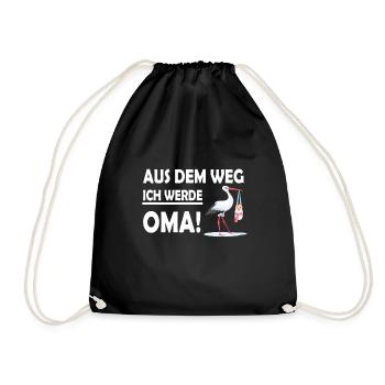 Aus dem Weg ich werde oma - Turnbeutel - Schwarz - Vorne