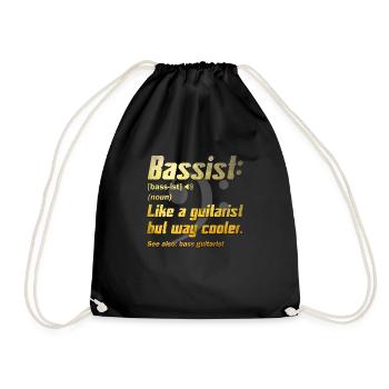 Bassist Bass bass guitare bassque cadeau - Sac de sport léger - noir - Devant