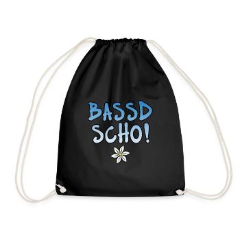 Bassd scho - Turnbeutel - Schwarz - Vorne