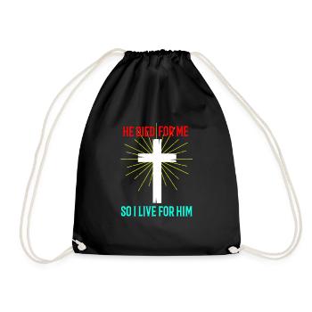 Jesus Christ Easter Good Friday - Drawstring Bag - black - Front