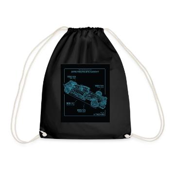 Racing car racing car racing car racing car racing driver - Drawstring Bag - black - Front