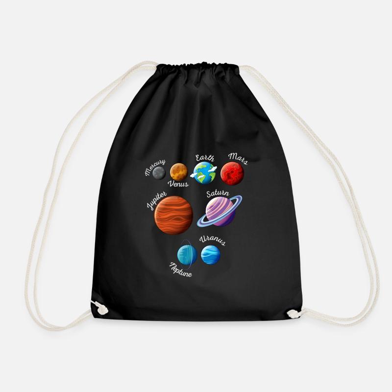 Solar System Planets - Turnbeutel - Schwarz