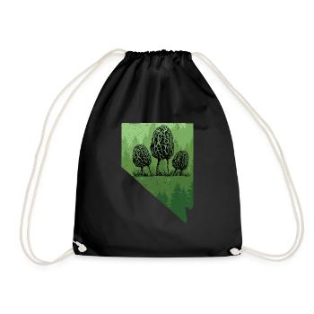 Nevada Nature Map Art Morel T Shirt Nevada Nature - Drawstring Bag - black - Front