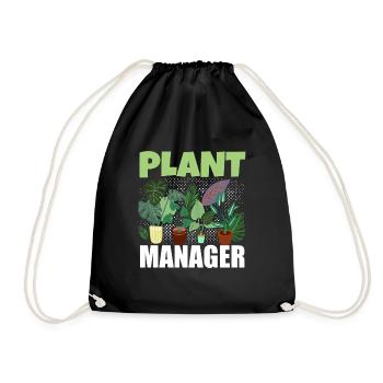 Plant Manager Gardener - Drawstring Bag - black - Front