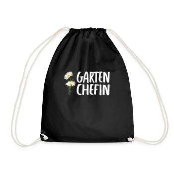 Garten Chefin Garten Gärtner Hobbygärtner Garten - Turnbeutel - Schwarz - Vorne