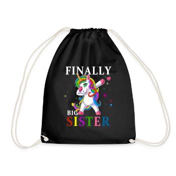 grande sœur enfin licorne - Sac de sport léger - noir - Devant