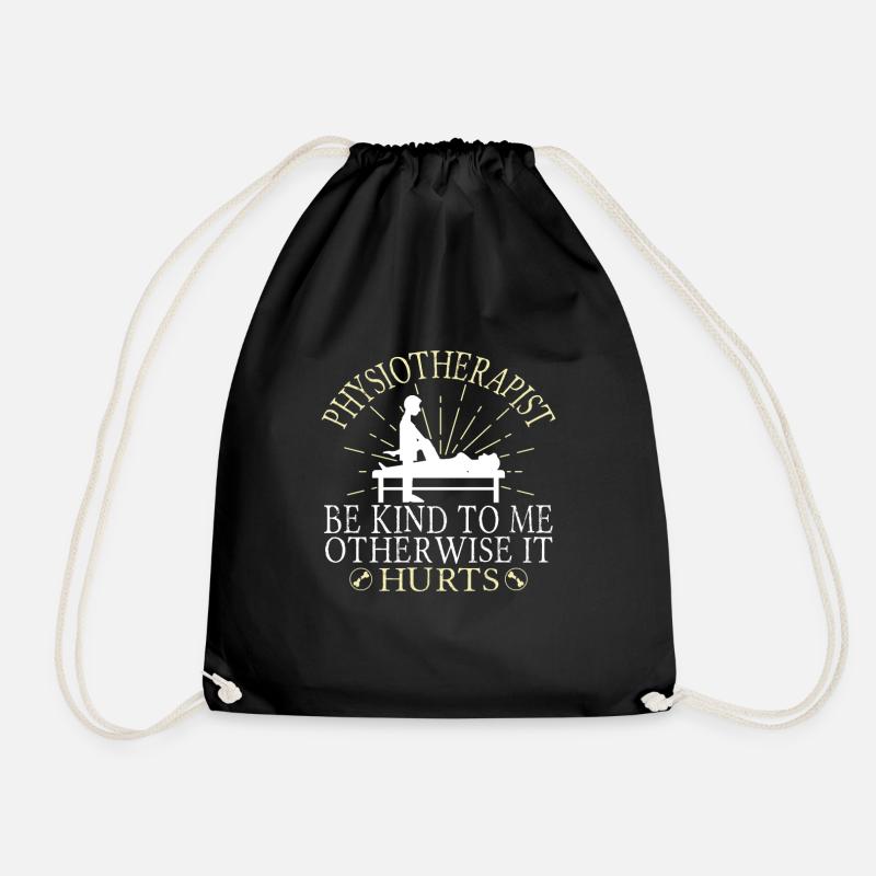 Physiotherapist - Drawstring Bag - black