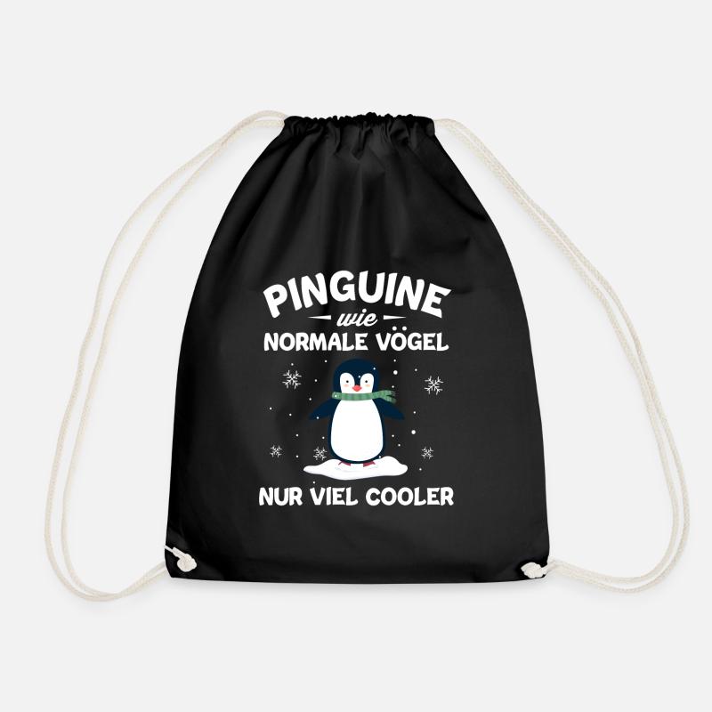 Pinguin - Turnbeutel - Schwarz