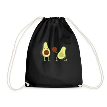 Avocado Marriage Proposal Romantic Vegan Veggie - Drawstring Bag - black - Front
