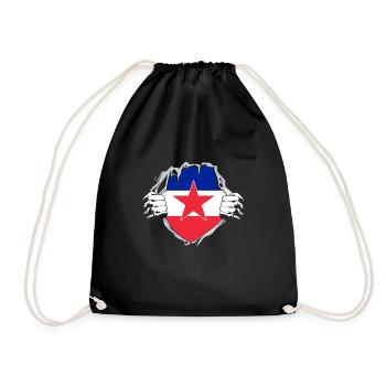 Born in Yugoslavia - Lustiges Jugoslawien Balkan - Turnbeutel - Schwarz - Vorne