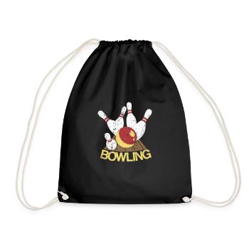 Bowling - Turnbeutel - Schwarz - Vorne