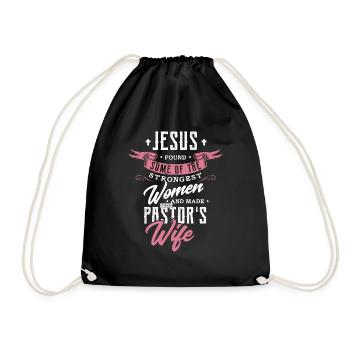 Pastor Design für einen Pastoren Fan - Turnbeutel - Schwarz - Vorne