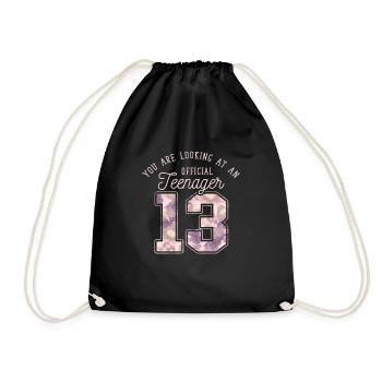 13ème anniversaire adolescente officielle - Sac de sport léger - noir - Devant