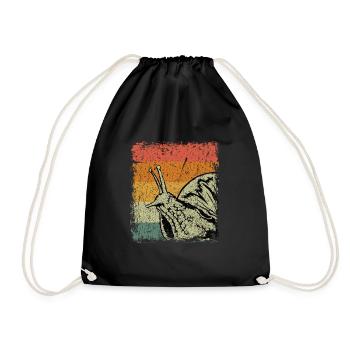 Cadeau d’escargot vintage - Sac de sport léger - noir - Devant