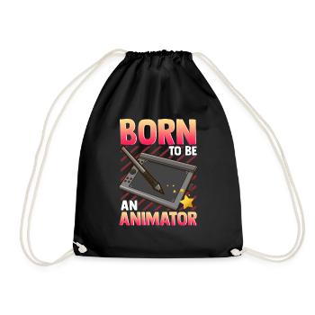 Cute & Funny Born To Be An Animator Professional - Turnbeutel - Schwarz - Vorne