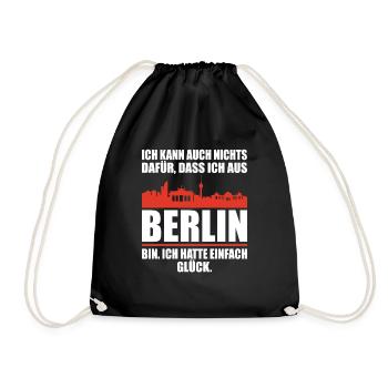 DDR Ostdeutschland Brandenburg lustige Ossi Berlin - Turnbeutel - Schwarz - Vorne