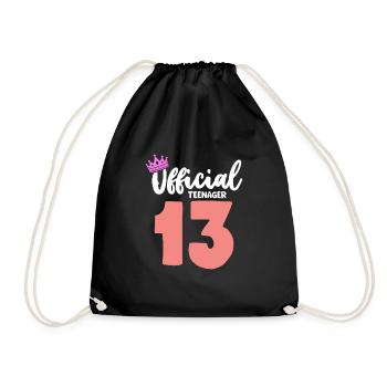 Adolescente Official Ado 13 ans anniversaire - Sac de sport léger - noir - Devant