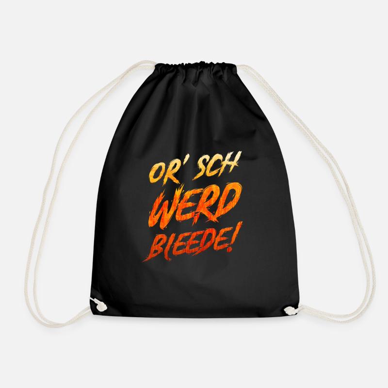 Or' werd bleede Sachsen Sächsisch Ossi Geschenk - Turnbeutel - Schwarz