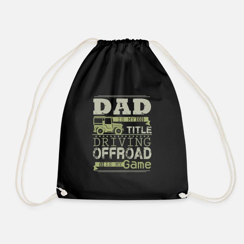Offroad Papa - Turnbeutel - Schwarz