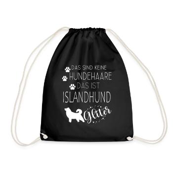 Islandhund Isländischer Schäferhund Spitz Hunde - Turnbeutel - Schwarz - Vorne