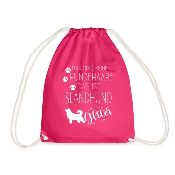 Islandhund Isländischer Schäferhund Spitz Hunde - Turnbeutel - Fuchsia - Vorne