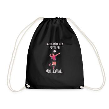 Volleyball Girls - Drawstring Bag - black - Front