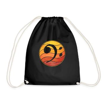 Bass basse de basse vintage basse cadeau - Sac de sport léger - noir - Devant