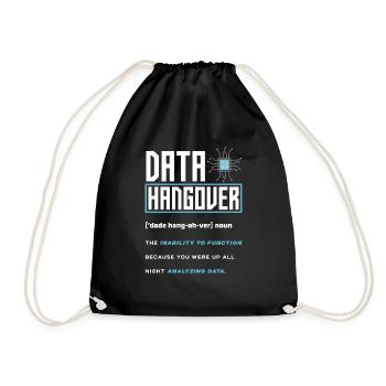 Data Engineering Data Analysis - Drawstring Bag - black - Front
